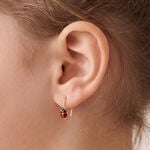 Boucles D'oreilles Pendantes Helidie Coccinelle Or Jaune - Boucles d'oreilles pendantes Enfant | Histoire d&rsquo;Or