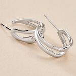 Cr&eacute;oles Shae Argent Blanc - Boucles d'oreilles cr&eacute;oles Femme | Histoire d&rsquo;Or