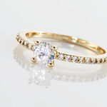 Bague Solitaire Mireilla Plaqu&eacute; Or Jaune Oxyde De Zirconium - Bagues solitaires Femme | Histoire d&rsquo;Or