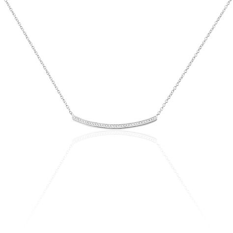 Collier Judith Argent Blanc Oxyde De Zirconium - Colliers fantaisie Femme | Histoire d&rsquo;Or