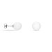 Boucles D'oreilles Puces Orbe Argent Blanc Céramique - Boucles d'oreilles fantaisie Femme | Histoire d’Or