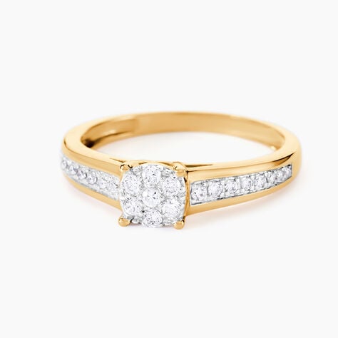 Bague Or Jaune Multi Pierres Diamants - Bagues avec pierre Femme | Histoire d’Or