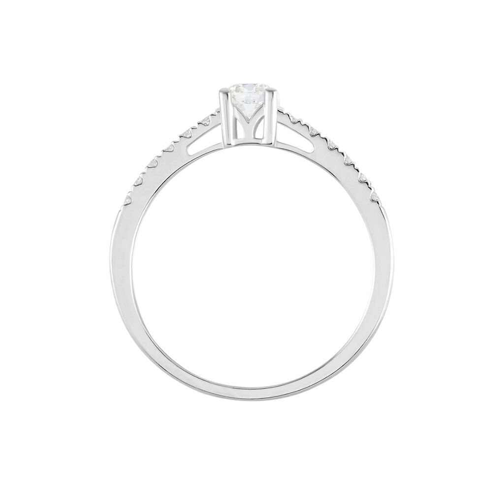 Bague Eliisa Or Blanc Diamant - Bagues solitaires Femme | Histoire d’Or