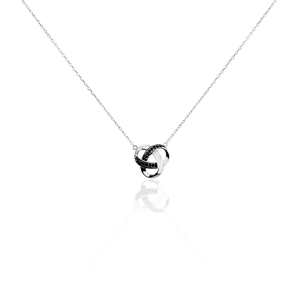 Collier Melina Argent Blanc Oxyde De Zirconium - Colliers fantaisie Femme | Histoire d&rsquo;Or