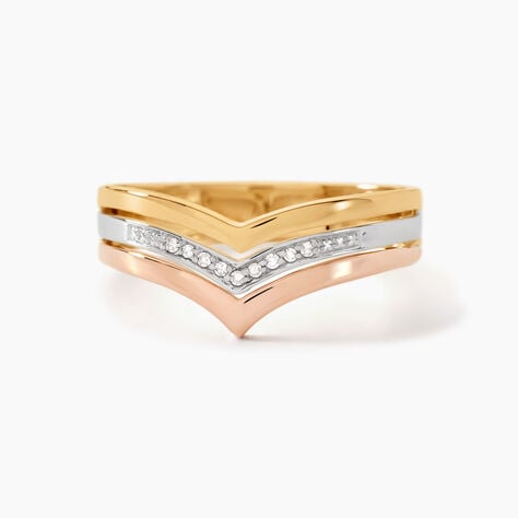Bague Alix Or Tricolore Diamant - Bagues avec pierre Femme | Histoire d&rsquo;Or