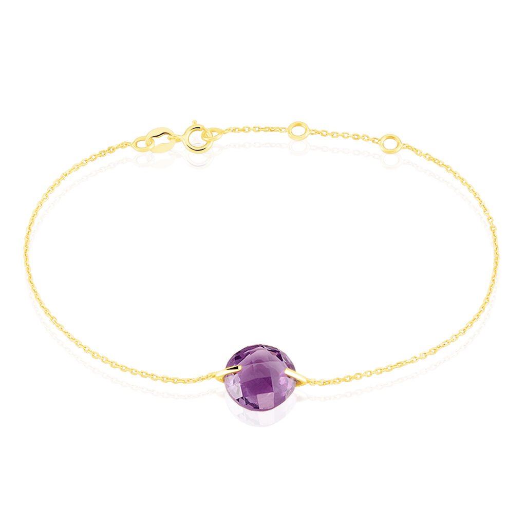 Bracelet Ludmille Or Jaune Amethyste - Bracelets Femme | Histoire d&rsquo;Or