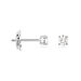 Boucles D'oreilles Puces Victoria Platine Blanc Diamant - Clous d'oreilles Famille | Histoire d’Or