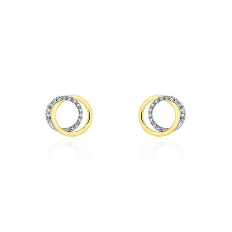 Boucles D'oreilles Or Jaune Tresha Diamants - Clous d'oreilles Femme | Histoire d’Or