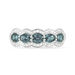 Bague Margaux Or Blanc Aigue Marine Et Diamant - Bagues avec pierre Femme | Histoire d’Or