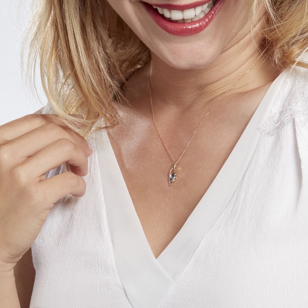 Collier Or Jaune Sagesse Topaze Oxydes De Zirconium - Colliers Femme | Histoire d’Or