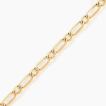 Bracelet Ophelio Maille Alternee 1/1 Or Jaune - Bracelets cha&icirc;ne Femme | Histoire d&rsquo;Or