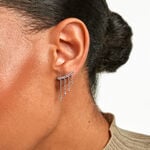 Boucles D'Oreilles Pendantes Cascade Argent Blanc Oxyde De Zirconium - Boucles d'oreilles fantaisie Femme | Histoire d&rsquo;Or