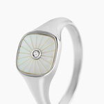 Chevali&egrave;re Goddess Argent Blanc Nacre Oxyde De Zirconium - Bagues solitaires Femme | Histoire d&rsquo;Or