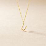 Pendentif Lettre U Or Jaune Oxyde - Pendentifs Famille | Histoire d&rsquo;Or