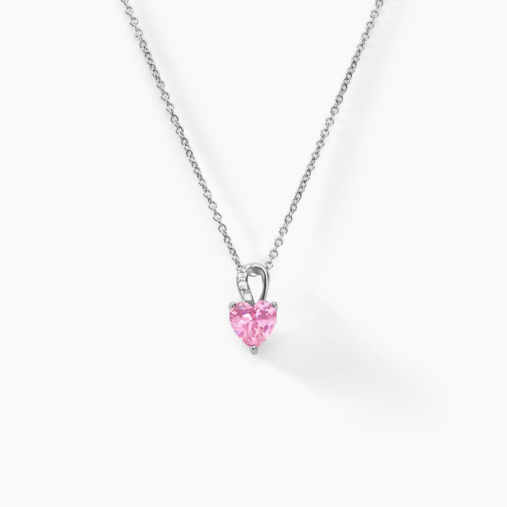 Collier Argent Blanc Atieno Oxyde De Zirconium