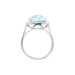 Bague Anna Or Blanc Topaze Et Oxyde De Zirconium - Bagues solitaires Femme | Histoire d&rsquo;Or