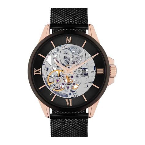 Montre Montignac Round Automatique Noir - Montres Homme | Histoire d&rsquo;Or