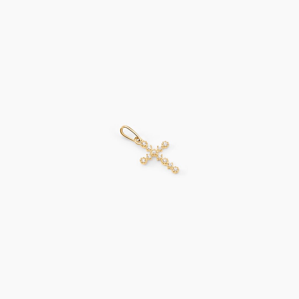 Pendentif Or Jaune Lucinien Oxyde De Zirconium - Pendentifs Famille | Histoire d’Or