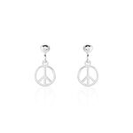 Boucles D'oreilles Pendantes Paz Argent Blanc - Boucles d'oreilles fantaisie Femme | Histoire d&rsquo;Or