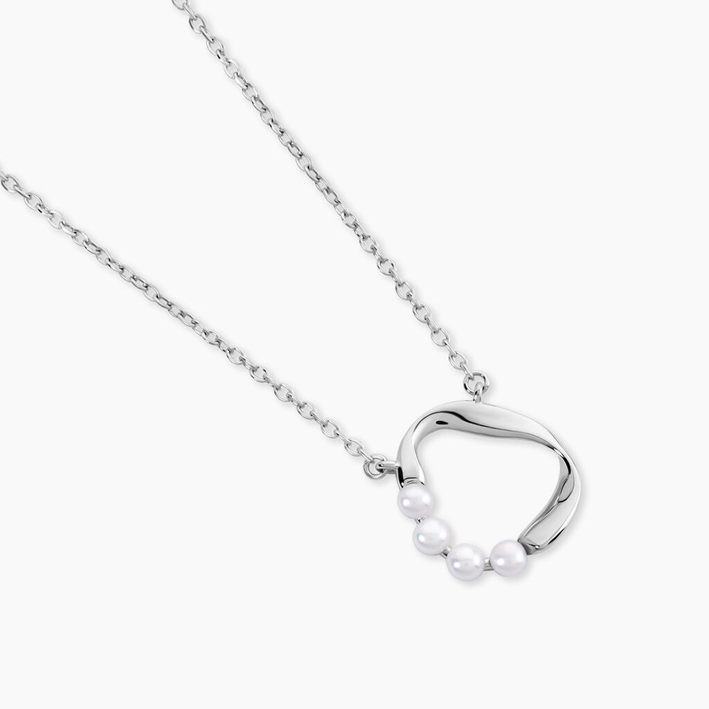 Collier Ecume Argent Blanc Perle De Culture - Colliers fantaisie Femme | Histoire d&rsquo;Or