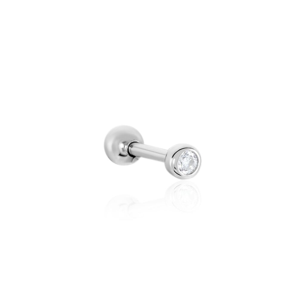 Boucles D'oreilles Puces Anani Argent Blanc Oxyde De Zirconium - Boucles d'oreilles fantaisie Femme | Histoire d&rsquo;Or