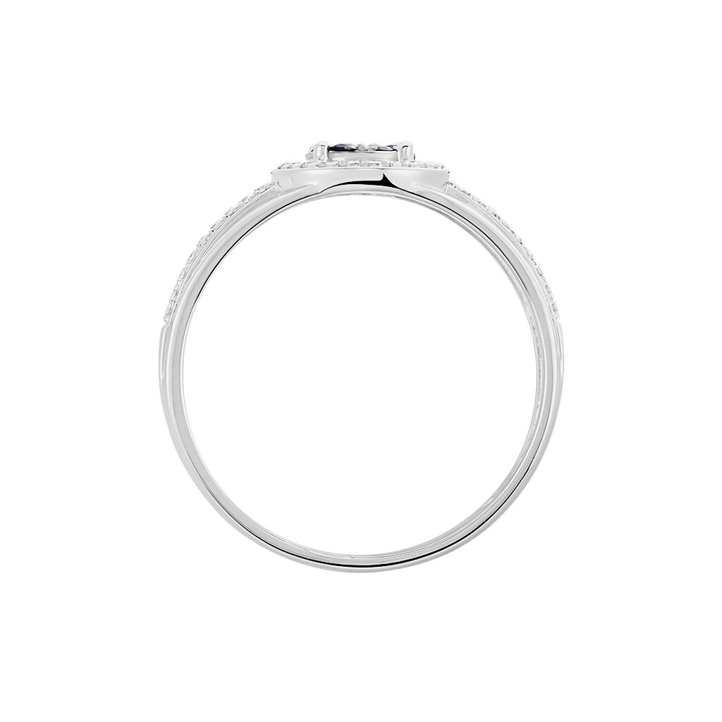 Bague Lise-laure Or Blanc Saphir Et Diamant - Bagues avec pierre Femme | Histoire d’Or