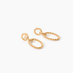Boucles D'Oreilles Pendantes Estefania Plaqu&eacute; Or Jaune - Boucles d'oreilles fantaisie Femme | Histoire d&rsquo;Or