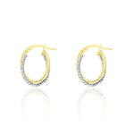 Cr&eacute;oles Maelia Or Bicolore - Boucles d'oreilles cr&eacute;oles Femme | Histoire d&rsquo;Or