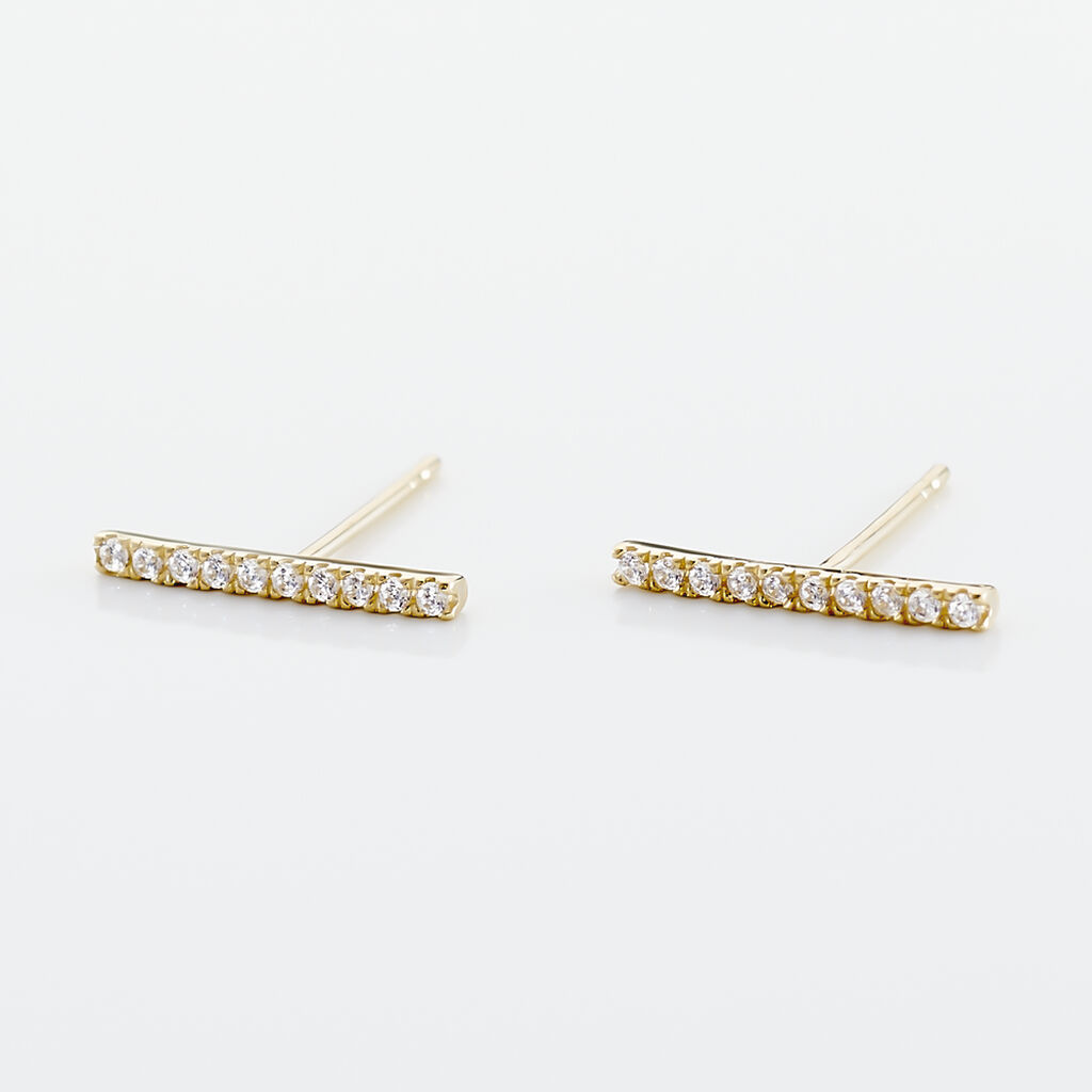 Boucles D'oreilles Pendantes Priscilla Or Jaune Oxyde De Zirconium - Boucles d'oreilles pendantes Femme | Histoire d’Or