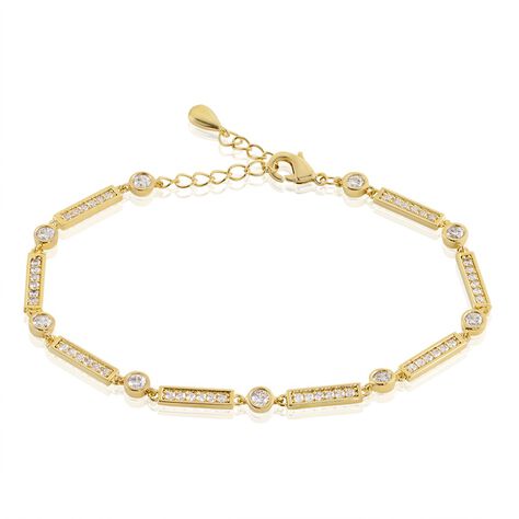 Bracelet Plaqué Or Epilobe Oxydes De Zirconium - Bracelets Femme | Histoire d’Or