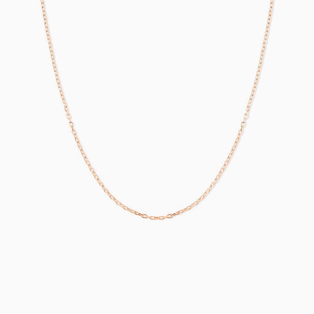 Cha&icirc;ne Igoa Maille For&ccedil;at Diamantee Or Rose - Chaines Femme | Histoire d&rsquo;Or