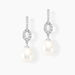 Boucles D'oreilles Pendantes Tiphaine Argent Blanc Perle De Culture - Boucles d'oreilles pendantes Femme | Histoire d’Or