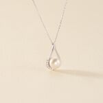 Collier Patricia Or Blanc Perle De Culture Oxyde - Colliers Femme | Histoire d&rsquo;Or