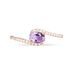 Bague Loriane Or Rose Amethyste Et Oxyde De Zirconium - Bagues solitaires Femme | Histoire d’Or
