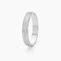 Alliance Eros Brossee Ruban Plat Or Blanc