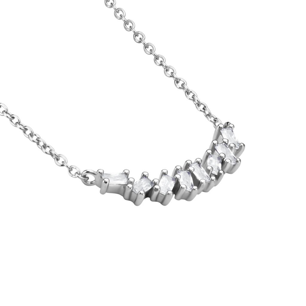 Collier Adonia Argent Blanc Oxyde De Zirconium - Colliers fantaisie Femme | Histoire d&rsquo;Or