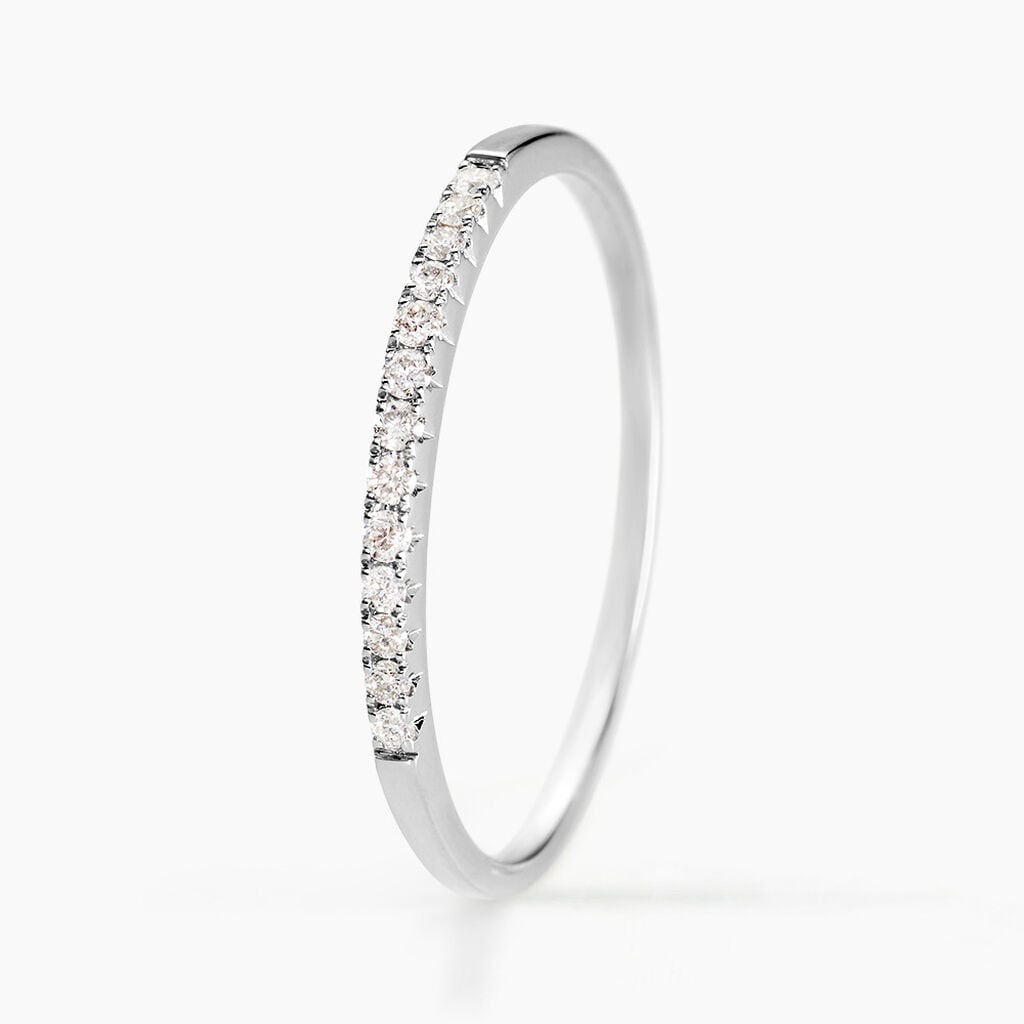 Alliance Pristina Or Blanc Diamant - Bijoux Femme | Histoire d&rsquo;Or