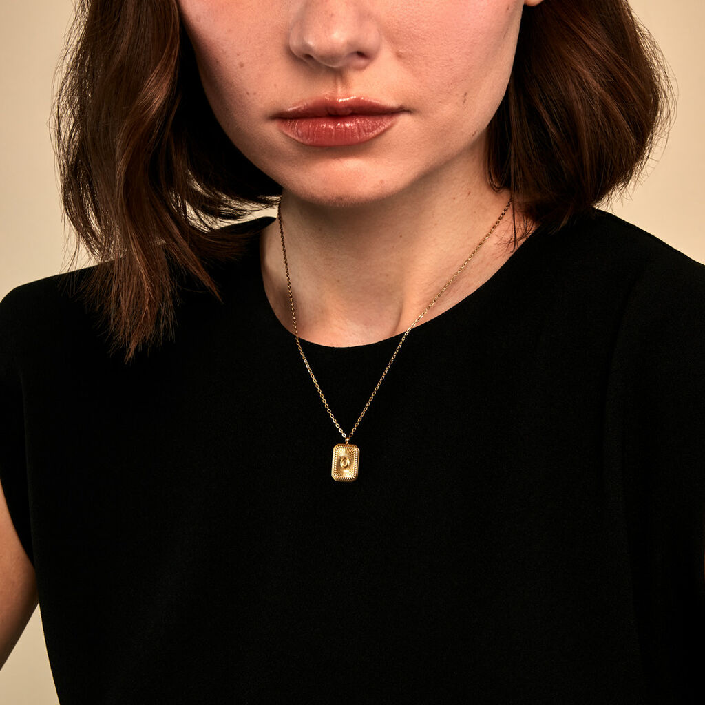 Collier Doria Acier Jaune - Colliers fantaisie Femme | Histoire d&rsquo;Or