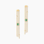 Boucles D'oreilles Pendantes Lucky Gems Or Jaune Malachite - Boucles d'oreilles pendantes Femme | Histoire d&rsquo;Or