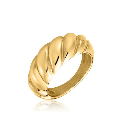 Bague Clive Acier Doré - Bagues fantaisie Femme | Histoire d’Or