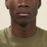 Cr&eacute;oles Jourdan Tilos Acier Bleu - Boucles d'oreilles cr&eacute;oles Homme | Histoire d&rsquo;Or