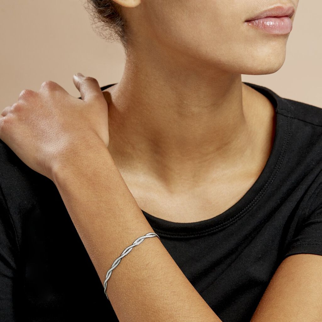Bracelet Anaiz Argent Blanc - Bracelets chaîne Femme | Histoire d’Or