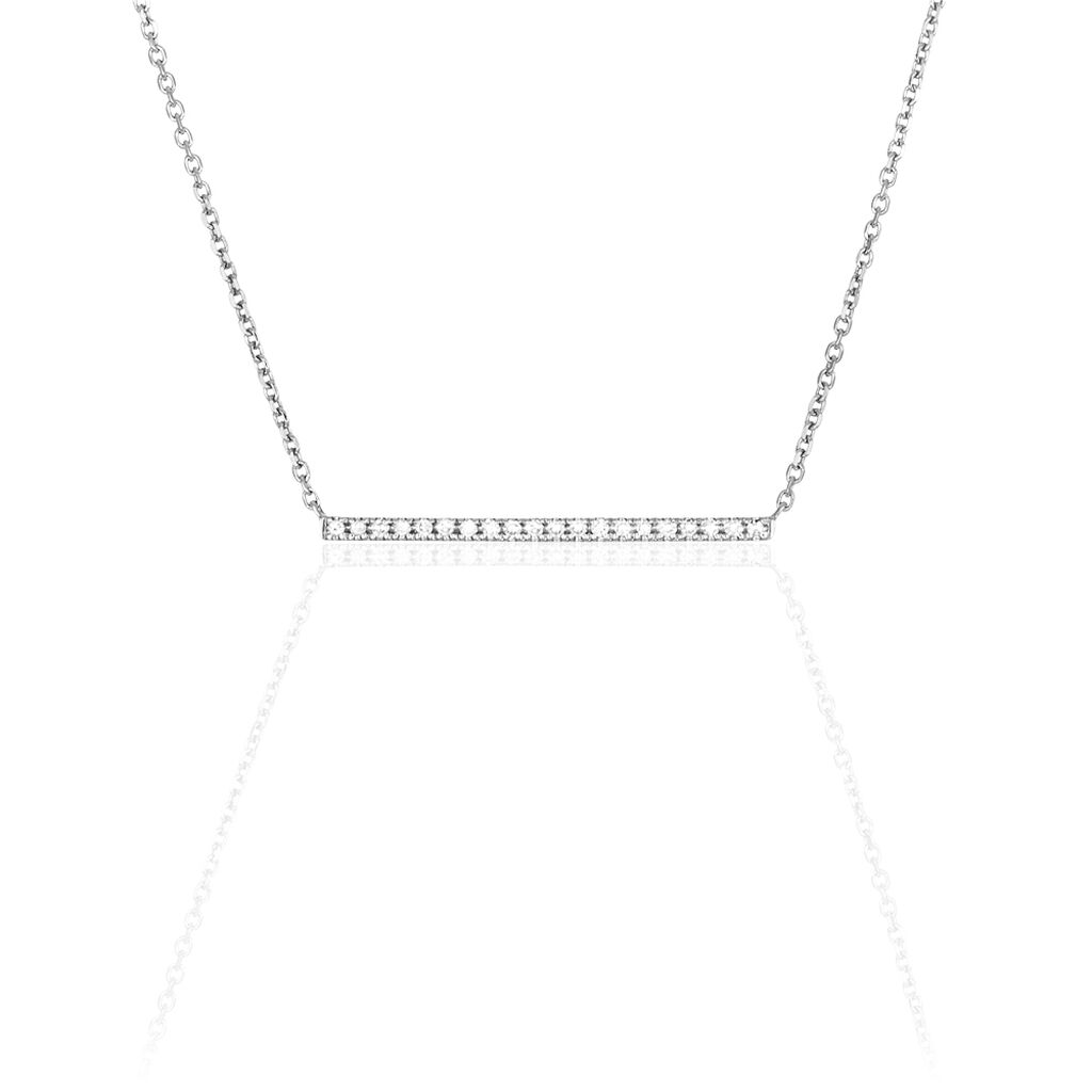 Collier Alayna Or Blanc Diamant - Colliers Femme | Histoire d’Or