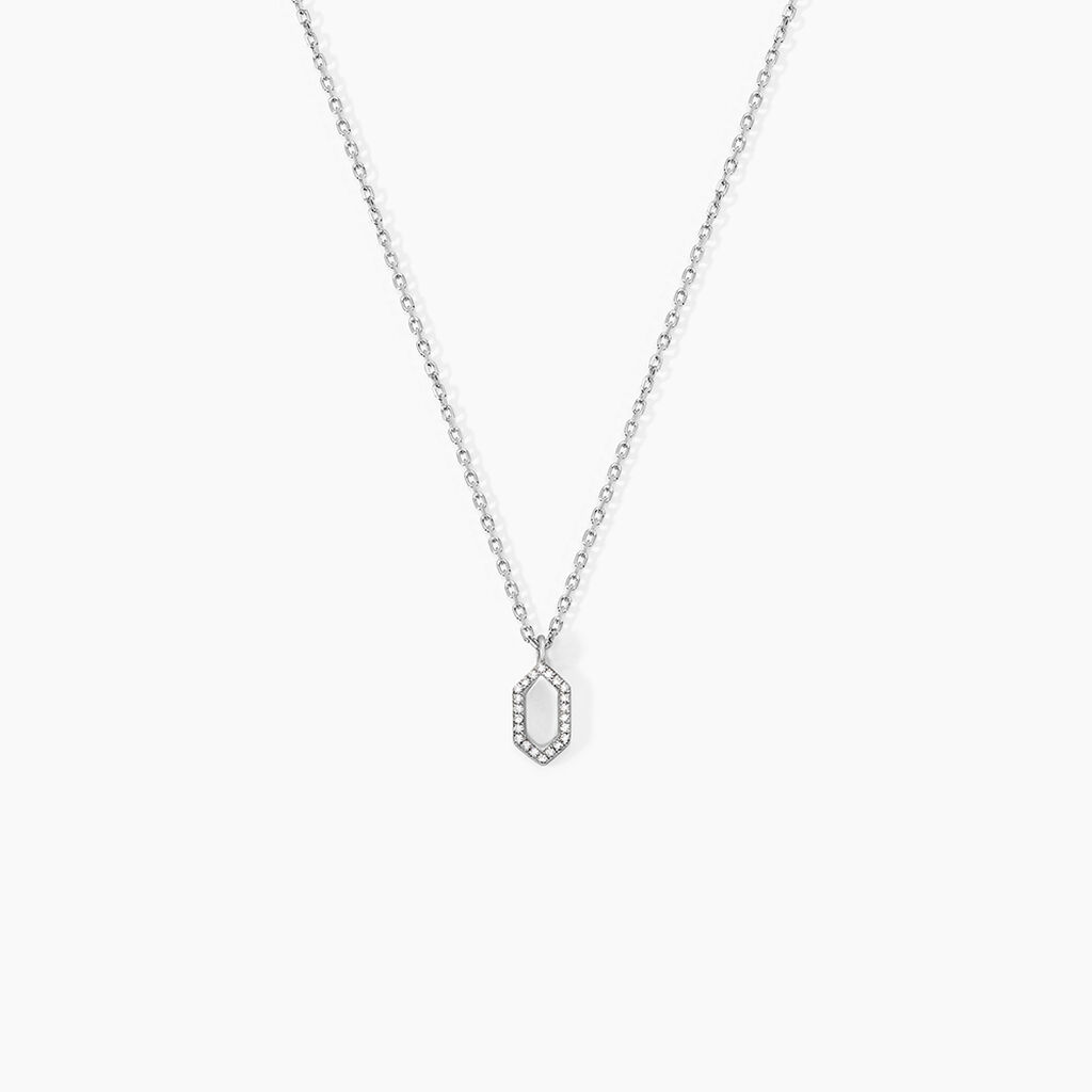 Collier Stellie Argent Blanc Oxyde De Zirconium - Colliers fantaisie Femme | Histoire d&rsquo;Or