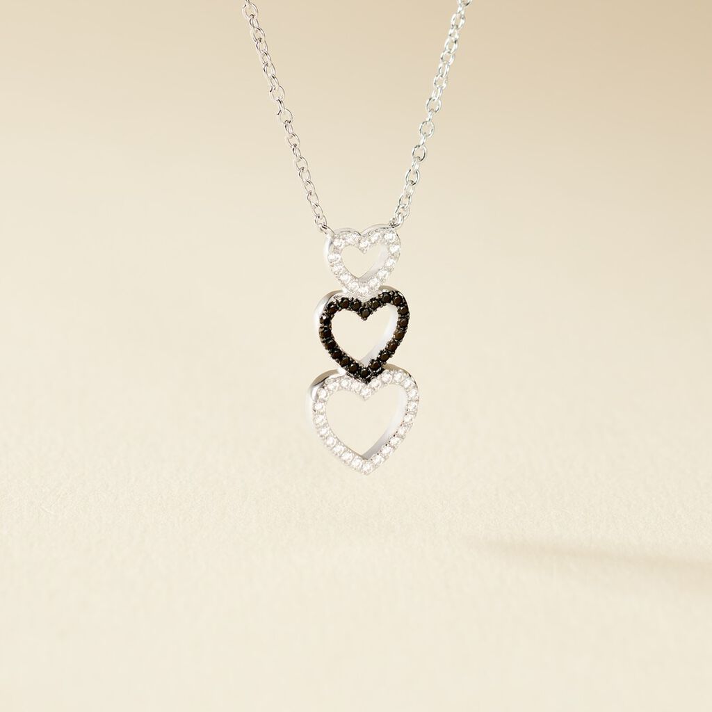 Collier Lio Argent Blanc Oxyde De Zirconium - Colliers fantaisie Femme | Histoire d’Or