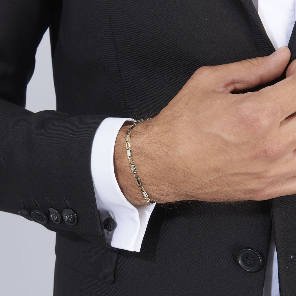 Bracelet Or Bicolore Danae - Bracelets chaîne Homme | Histoire d’Or