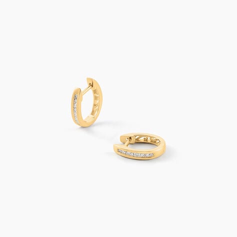 Créoles Or Jaune Aaren Diamants - Boucles d'oreilles créoles Femme | Histoire d’Or
