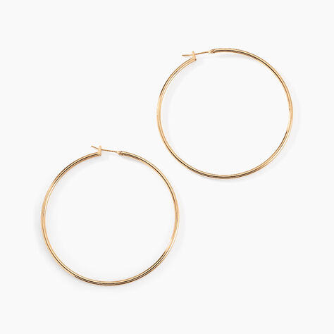 Créoles Ada Lisse Plaqué Or Jaune - Boucles d'oreilles créoles Femme | Histoire d’Or