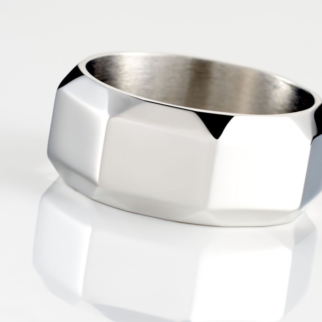 Bague Acier Gris Vasso - Bagues fantaisie Femme | Histoire d’Or