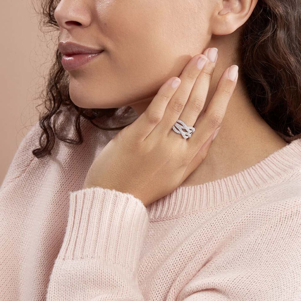 Bague Ireneo Argent Blanc Oxyde De Zirconium - Bagues avec pierre Femme | Histoire d’Or